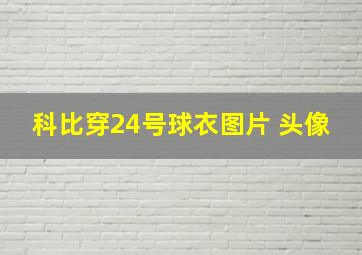 科比穿24号球衣图片 头像